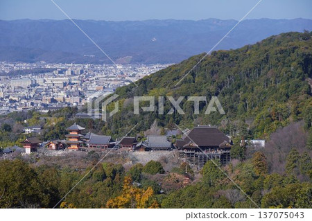 Kiyomizu-dera Temple seen from above Kiyomizu-dera Temple seen from above 137075043