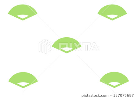 Yellow-green simple fan background Yellow-green simple fan background 137075697