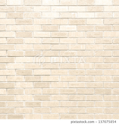 一張方形背景圖，展現了一棟新建的淺橙色磚砌房屋的外牆。 137075854