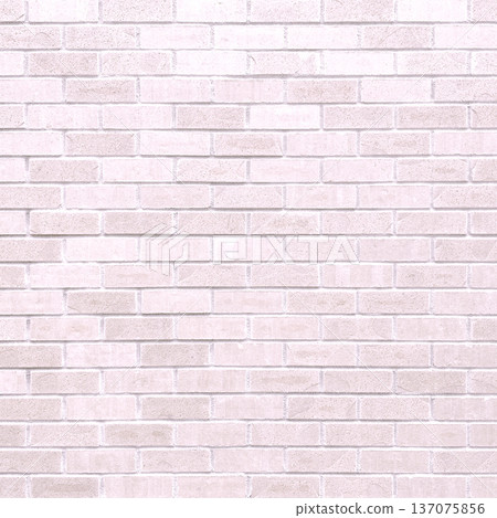 一張方形背景圖，展現了一棟淺粉紅色磚新房的外牆。 137075856