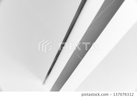 Black and white abstract photo featuring clean planes Black and white abstract photo featuring clean planes 137076312