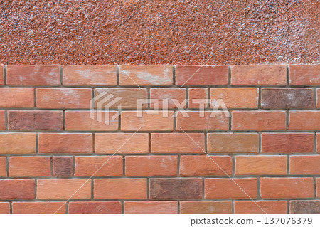 Background of Artificial Polyurethane Brick wall and Foam Cement wall in separate layer. Background of Artificial Polyurethane Brick wall and Foam Cement wall in separate layer. 137076379