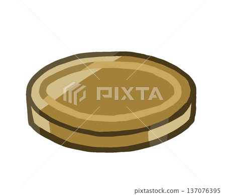 Golden coin (coin/medal) Simple and relaxed hand-drawn illustration material Golden coin (coin/medal) Simple and relaxed hand-drawn illustration material 137076395