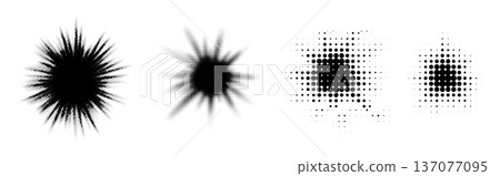 Radial Halftone dotted effect. Radial Halftone dotted effect. 137077095