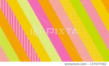 8-bit retro game style colorful pop striped background wallpaper in yellow-green, pink, and orange 8-bit retro game style colorful pop striped background wallpaper in yellow-green, pink, and orange 137077482