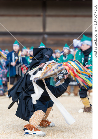 Hachinohe-nburi at the square of Neshiro, a historic site in Aomori Prefecture 137077516