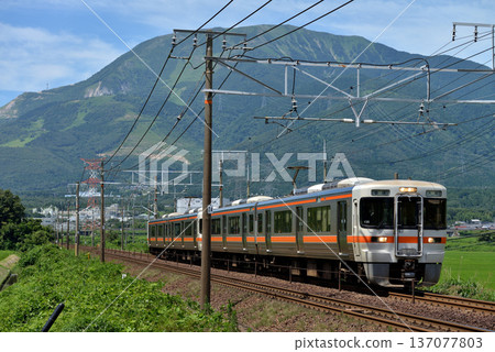 東海道本線運行的普通列車313系4節車廂 東海道本線運行的普通列車313系4節車廂 137077803