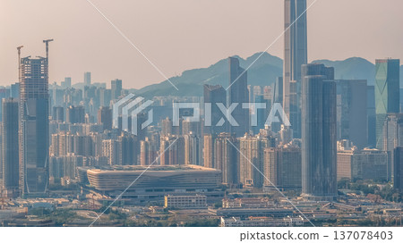 Modern Shenzhen skyline featuring iconic towers and vibrant cityscape Feb 18 2026 137078403