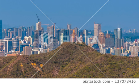 Modern Shenzhen skyline featuring iconic towers and vibrant cityscape Feb 18 2026 137078416