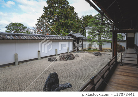 Serene Sand and Stone Garden in Kyoto Hojo Garden Nov 26 2025 Serene Sand and Stone Garden in Kyoto Hojo Garden Nov 26 2025 137078441