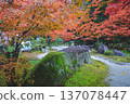 Autumn Colors Surround Zen Garden at Kyoto Hojo Garden Nov 26 2025 137078447