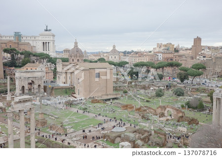 Roman Forum, an archaeological site in Rome, the capital of Italy Roman Forum, an archaeological site in Rome, the capital of Italy 137078716