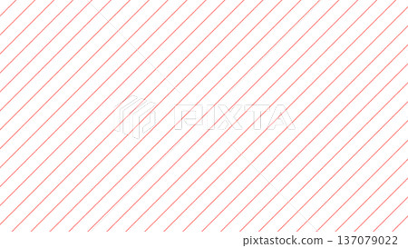 Hand-drawn red diagonal stripe texture - simple diagonal stripe pattern background material - 16:9 137079022