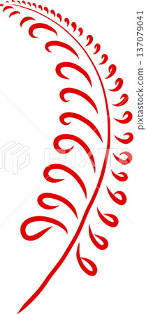 vector element, feather, fern, outline, rustic style, a la Rus, Slavic style, decorative element vector element, feather, fern, outline, rustic style, a la Rus, Slavic style, decorative element 137079041