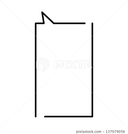 Simple vertical square speech bubble icon Simple vertical square speech bubble icon 137079056
