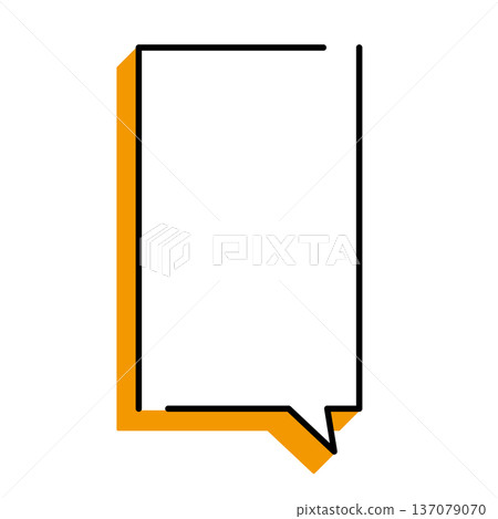 Simple vertical square speech bubble icon Simple vertical square speech bubble icon 137079070