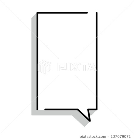 Simple vertical square speech bubble icon Simple vertical square speech bubble icon 137079071