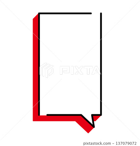 Simple vertical square speech bubble icon Simple vertical square speech bubble icon 137079072