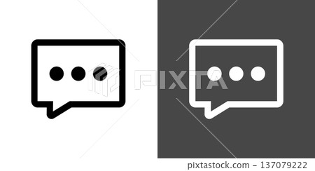 Simple speech bubble icon illustration Input Simple speech bubble icon illustration Input 137079222
