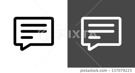 Simple speech bubble icon illustration Comment Simple speech bubble icon illustration Comment 137079223