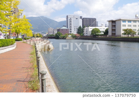A view of the Kai River flowing through Kure City A view of the Kai River flowing through Kure City 137079750