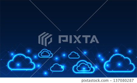 Cloud technology background featuring a cloud integrated with flowing data lines, representing cloud computing, data storage, digital workflow, online systems, and modern IT infrastructure. Cloud technology background featuring a cloud integrated with flowing data lines, representing cloud computing, data storage, digital workflow, online systems, and modern IT infrastructure. 137080287