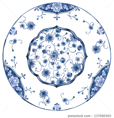 Blue and white porcelain 137080365