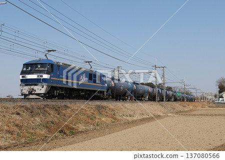 EF210 type 300 series locomotive towed freight train 137080566
