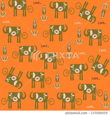 Abstract elephants seamless pattern. jpg Abstract elephants seamless pattern. jpg 137080859