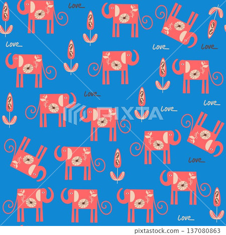 Abstract elephants seamless pattern. jpg Abstract elephants seamless pattern. jpg 137080863