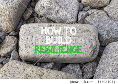 How to build resilience symbol. Concept words How to build resilience on beautiful grey stone. Beautiful grey stones background. Business how to build resilience concept. Copy space. How to build resilience symbol. Concept words How to build resilience on beautiful grey stone. Beautiful grey stones background. Business how to build resilience concept. Copy space. 137081013