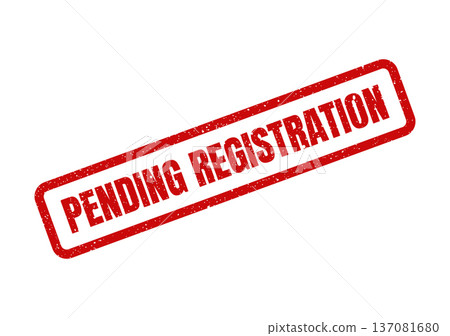 A distressed rubber stamp mark indicating an application or sign up awaiting official registration A distressed rubber stamp mark indicating an application or sign up awaiting official registration 137081680