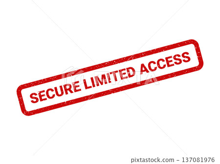 A rectangular grunge rubber stamp illustration displaying the words SECURE LIMITED ACCESS for restricted areas A rectangular grunge rubber stamp illustration displaying the words SECURE LIMITED ACCESS for restricted areas 137081976