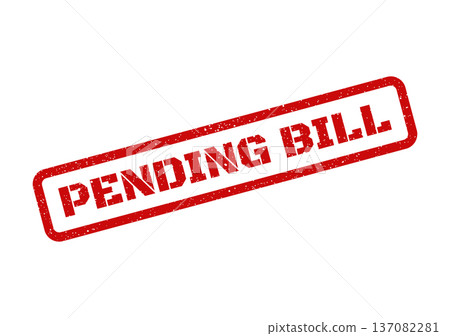 A textured grunge rubber stamp illustration displaying PENDING BILL to indicate financial obligations or payment reminders A textured grunge rubber stamp illustration displaying PENDING BILL to indicate financial obligations or payment reminders 137082281