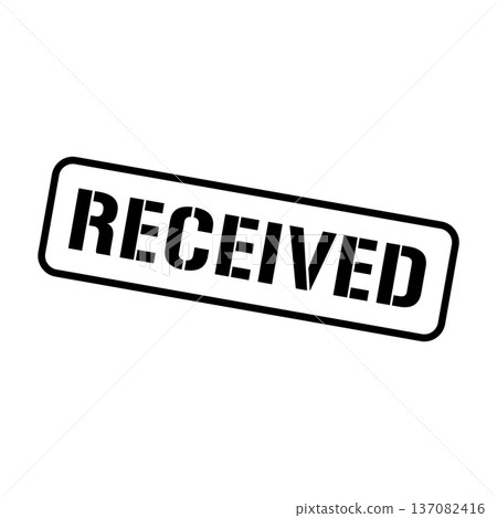 Received Stamp, Received Grunge Square Sign 137082416