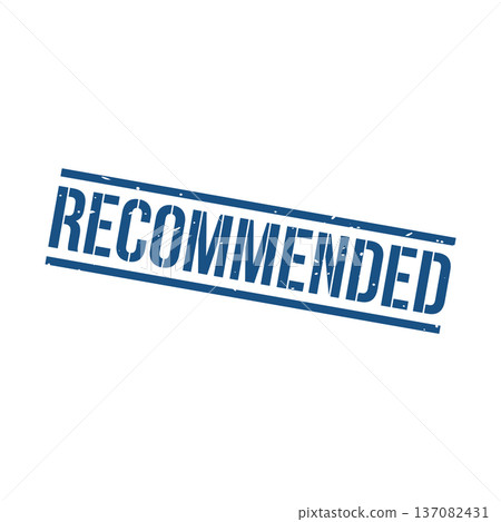 Recommended Stamp, Recommended Grunge Square Sign 137082431