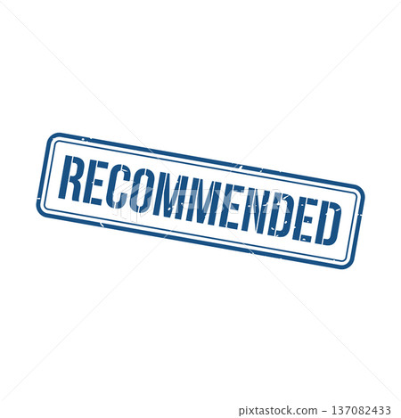 Recommended Stamp, Recommended Grunge Square Sign 137082433
