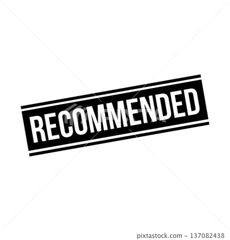 Recommended Stamp, Recommended Grunge Square Sign 137082438