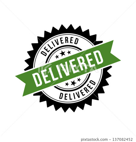 Delivered Stamp, Delivered Grunge Round Sign Delivered Stamp, Delivered Grunge Round Sign 137082452