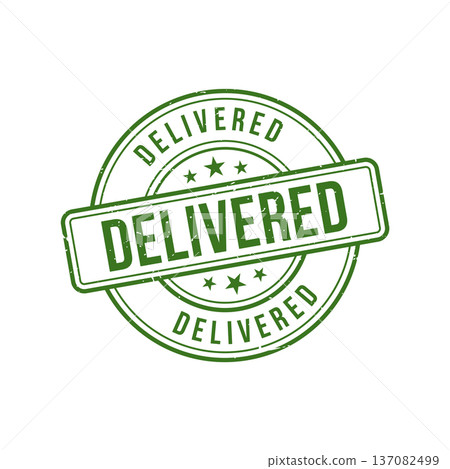 Delivered Stamp, Delivered Grunge Round Sign Delivered Stamp, Delivered Grunge Round Sign 137082499