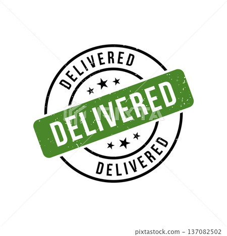 Delivered Stamp, Delivered Grunge Round Sign Delivered Stamp, Delivered Grunge Round Sign 137082502