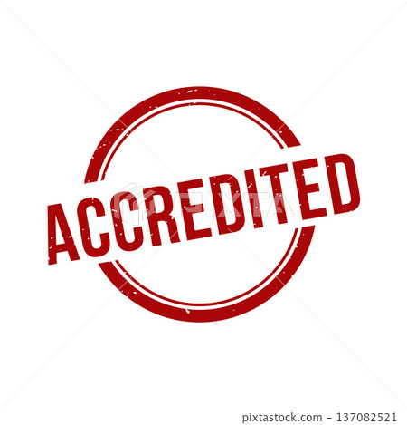 Accredited Stamp, Accredited Grunge Round Sign Accredited Stamp, Accredited Grunge Round Sign 137082521
