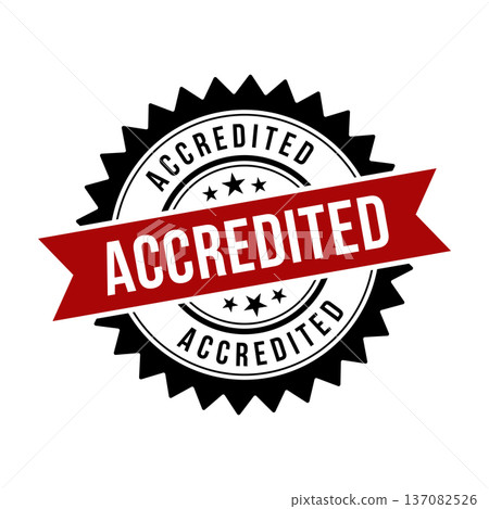 Accredited Stamp, Accredited Grunge Round Sign Accredited Stamp, Accredited Grunge Round Sign 137082526