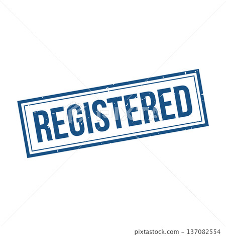 Registered Stamp, Registered Grunge Square Sign Registered Stamp, Registered Grunge Square Sign 137082554