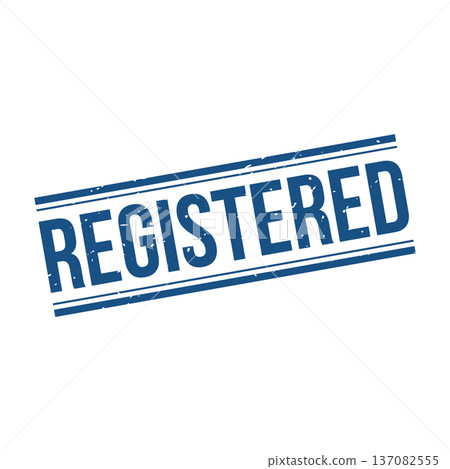 Registered Stamp, Registered Grunge Square Sign Registered Stamp, Registered Grunge Square Sign 137082555