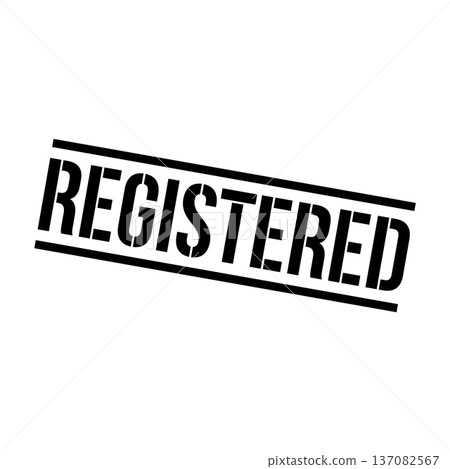 Registered Stamp, Registered Grunge Square Sign Registered Stamp, Registered Grunge Square Sign 137082567