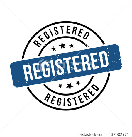 Registered Stamp, Registered Grunge Round Sign Registered Stamp, Registered Grunge Round Sign 137082575