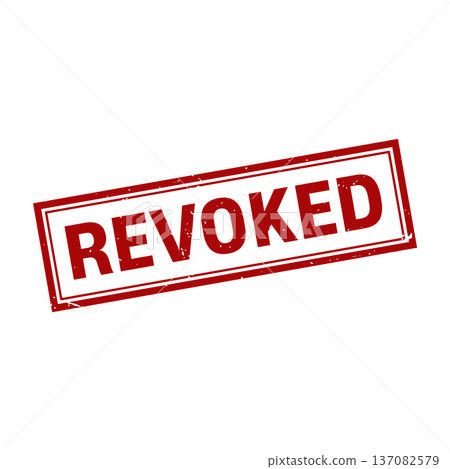 Revoked Stamp, Revoked Grunge Square Sign 137082579