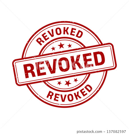 Revoked Stamp, Revoked Grunge Round Sign Revoked Stamp, Revoked Grunge Round Sign 137082597