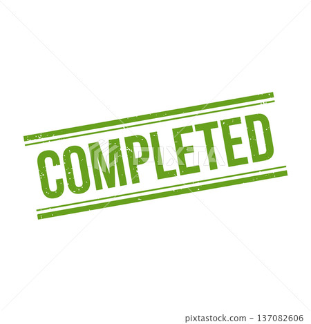 Completed Stamp, Completed Grunge Square Sign 137082606